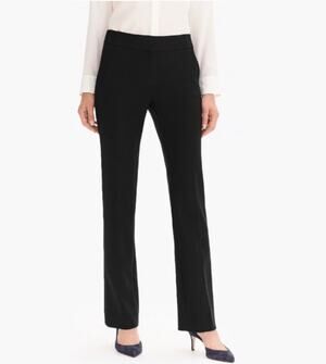 J. Crew 365 Edie Full Length Trouser in Four-Season Stretch Black G8548 Size 6